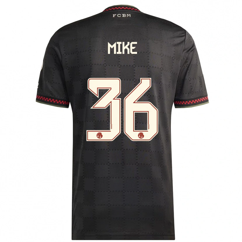 Danxen Mujer Camiseta Wisdom Mike #36 Negro Blanco Equipación Tercera 2025/26 La Camisa México