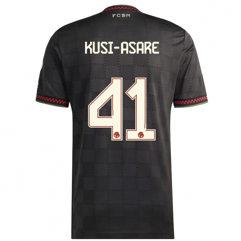 Danxen Mujer Camiseta Jonah Kusi-Asare #41 Negro Blanco Equipación Tercera 2025/26 La Camisa México