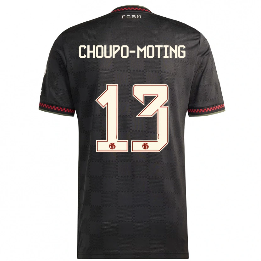 Danxen Mujer Camiseta Eric Maxim Choupo-Moting #13 Negro Blanco Equipación Tercera 2025/26 La Camisa México