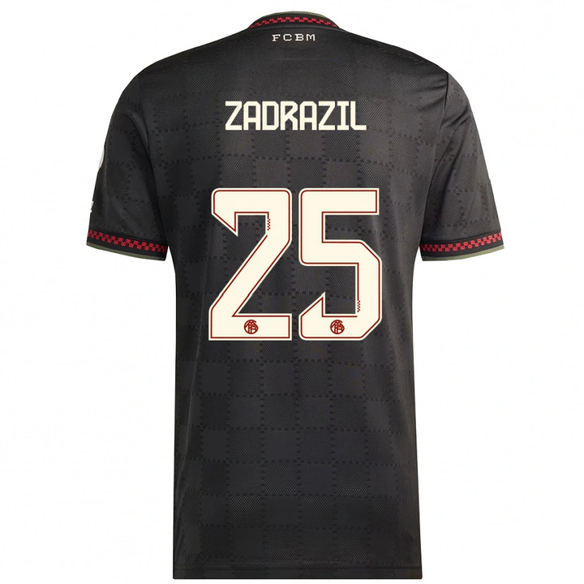 Danxen Mujer Camiseta Sarah Zadrazil #25 Negro Blanco Equipación Tercera 2025/26 La Camisa México