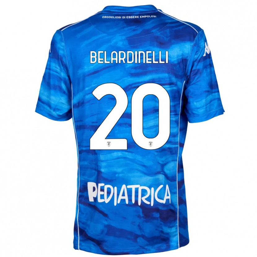 Danxen Niño Camiseta Luca Belardinelli #20 Azul Blanco 1ª Equipación 2025/26 La Camisa México