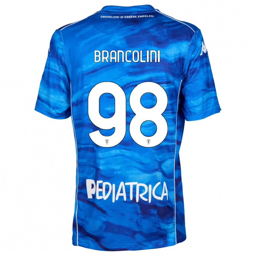 Danxen Niño Camiseta Federico Brancolini #98 Azul Blanco 1ª Equipación 2025/26 La Camisa México
