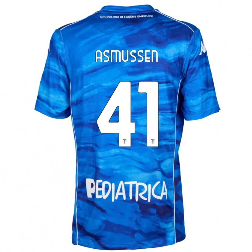 Danxen Niño Camiseta Ank Asmussen #41 Azul Blanco 1ª Equipación 2025/26 La Camisa México