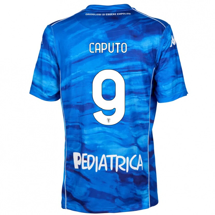 Danxen Niño Camiseta Francesco Caputo #9 Azul Blanco 1ª Equipación 2025/26 La Camisa México
