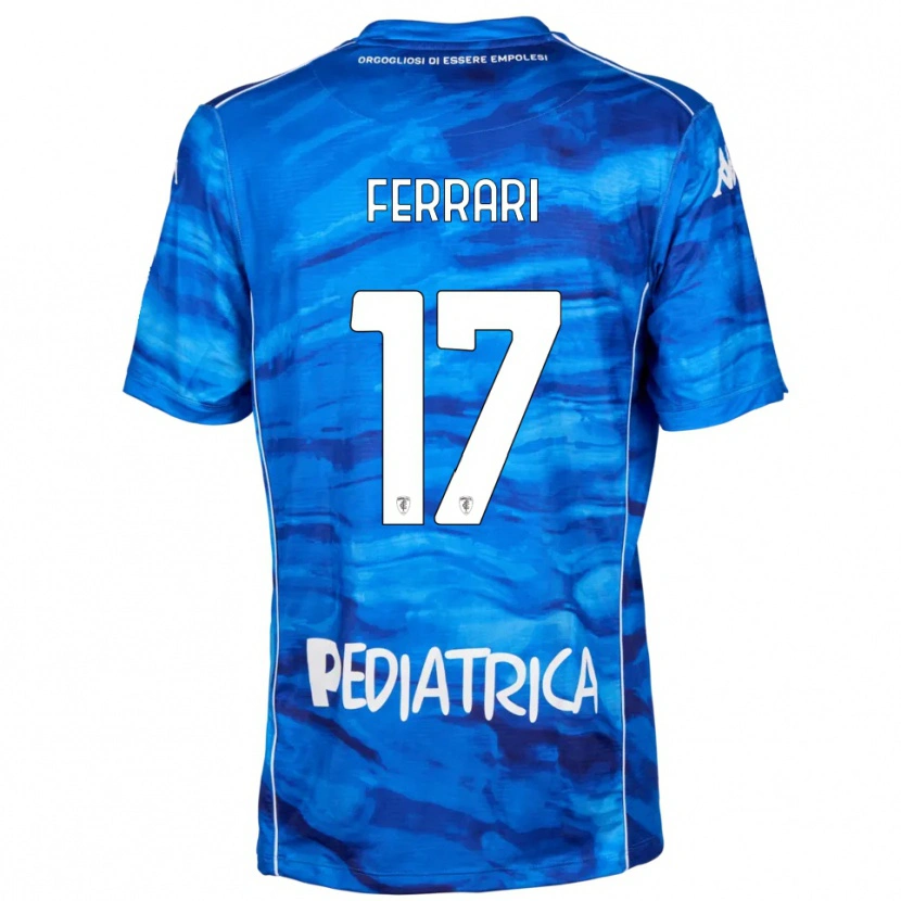 Danxen Niño Camiseta Romano Ferrari #17 Azul Blanco 1ª Equipación 2025/26 La Camisa México