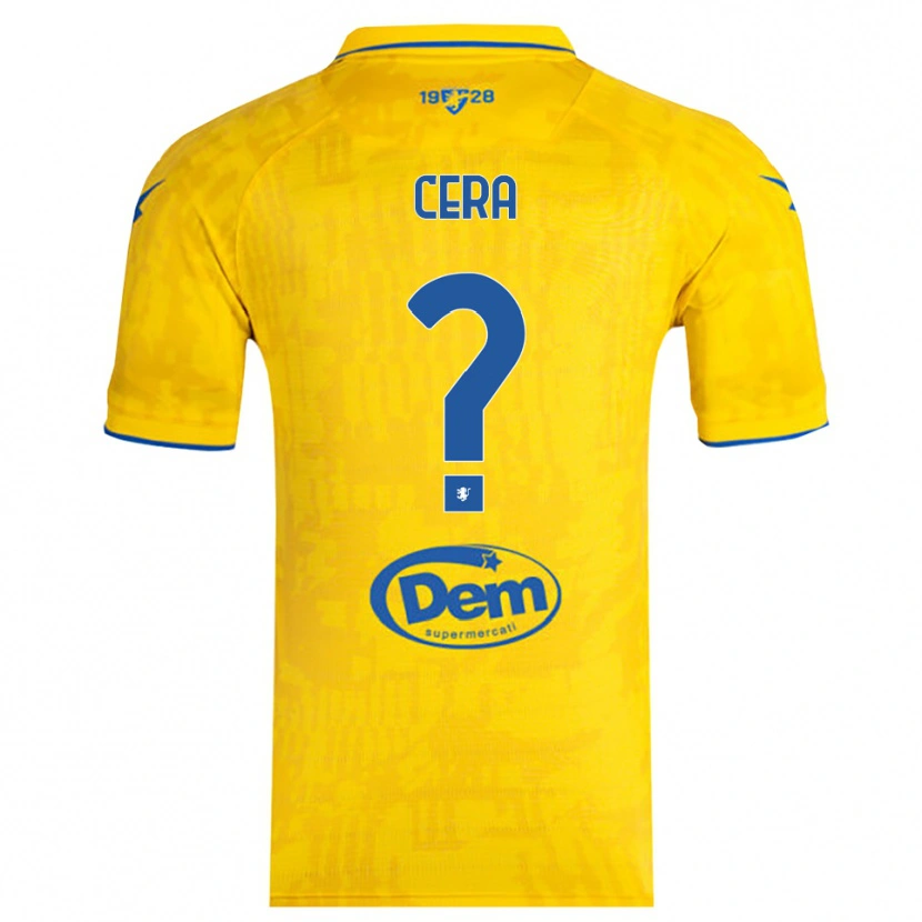 Danxen Niño Camiseta Luigi Cera #0 Amarillo Azul 1ª Equipación 2025/26 La Camisa México