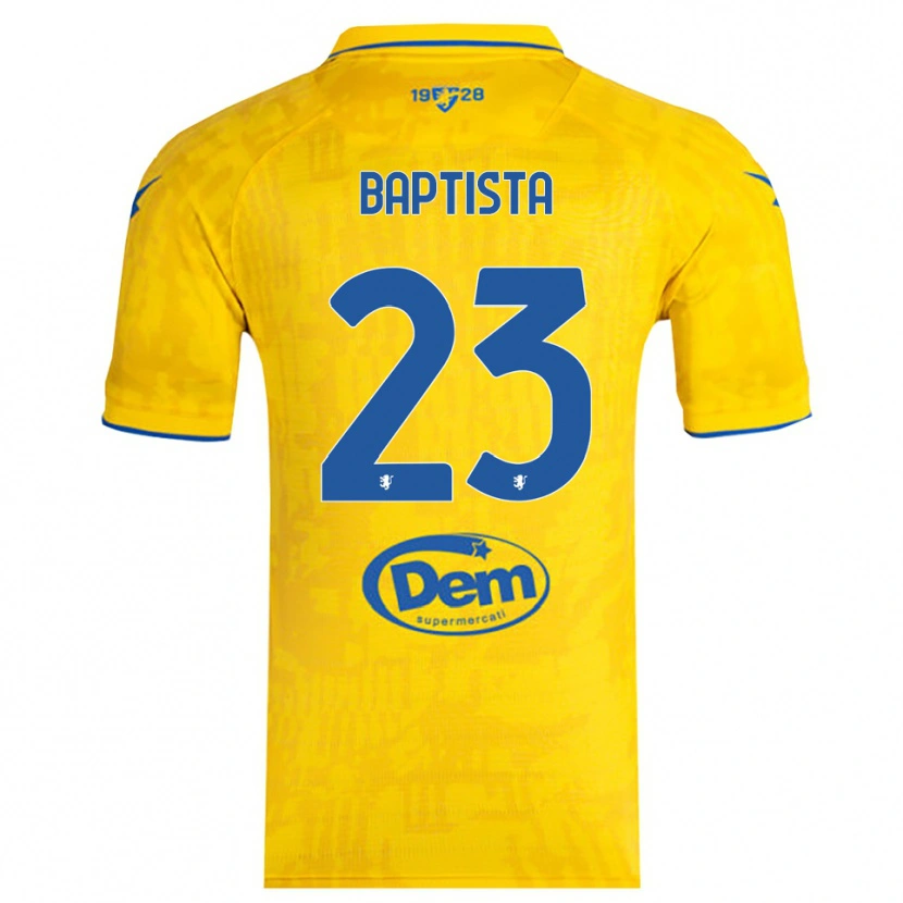 Danxen Niño Camiseta Viktor Baptista #23 Amarillo Azul 1ª Equipación 2025/26 La Camisa México