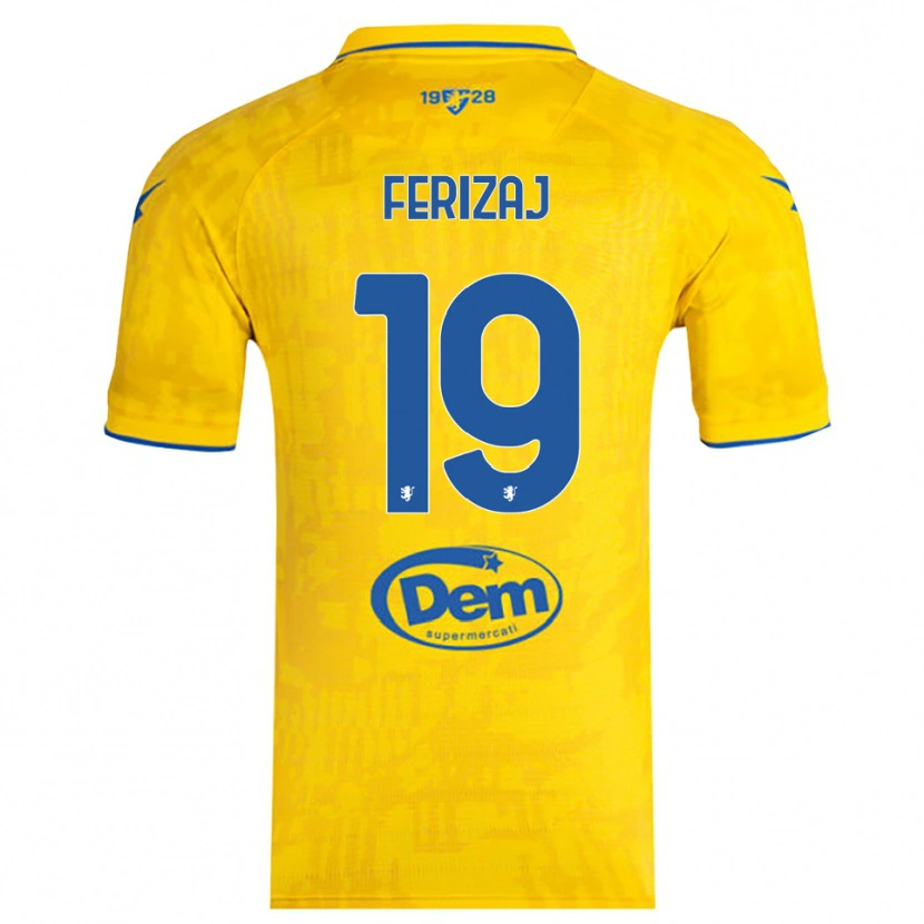Danxen Niño Camiseta Justin Ferizaj #19 Amarillo Azul 1ª Equipación 2025/26 La Camisa México