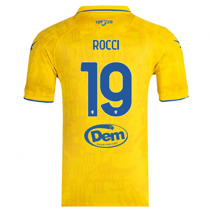 Danxen Niño Camiseta Valerio Rocci #19 Amarillo Azul 1ª Equipación 2025/26 La Camisa México