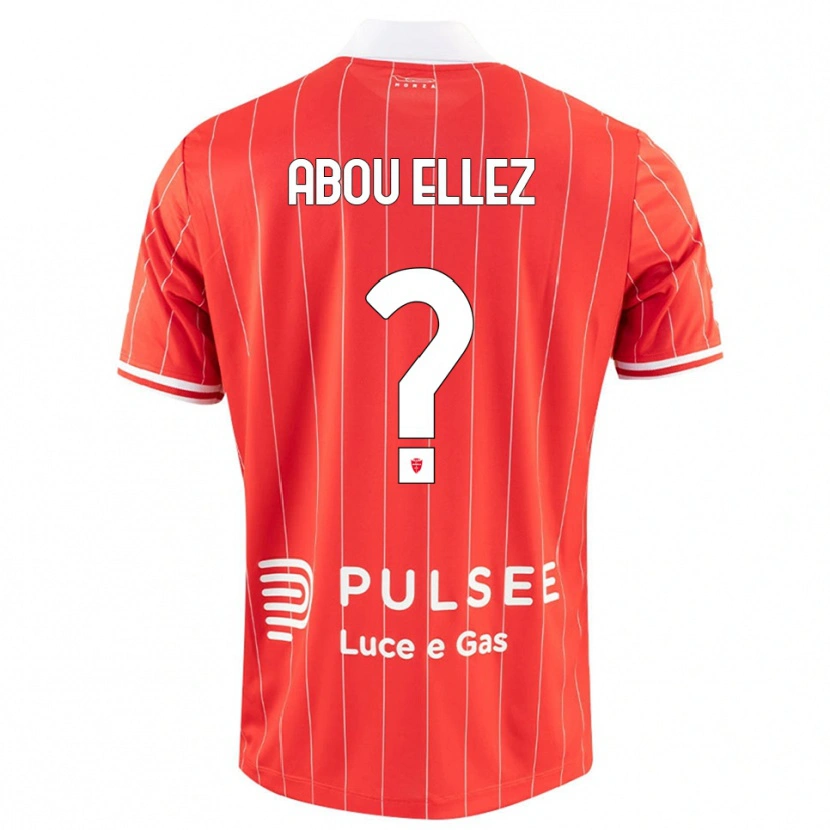 Danxen Niño Camiseta Amir Abou Ellez #0 Rojo Blanco 1ª Equipación 2025/26 La Camisa México