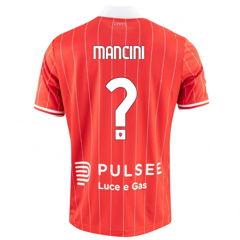 Danxen Niño Camiseta Alessandro Mancini #0 Rojo Blanco 1ª Equipación 2025/26 La Camisa México
