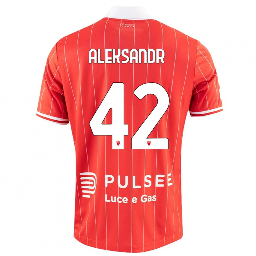 Danxen Niño Camiseta Aleksandr Ballabio #42 Rojo Blanco 1ª Equipación 2025/26 La Camisa México