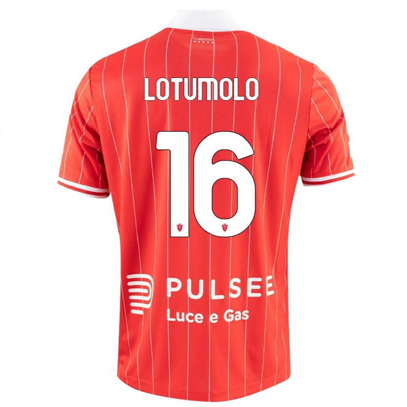 Danxen Niño Camiseta Matteo Lotumolo #16 Rojo Blanco 1ª Equipación 2025/26 La Camisa México