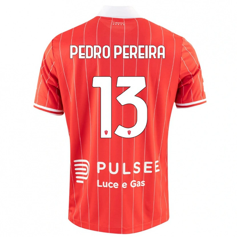 Danxen Niño Camiseta Pedro Pereira #13 Rojo Blanco 1ª Equipación 2025/26 La Camisa México