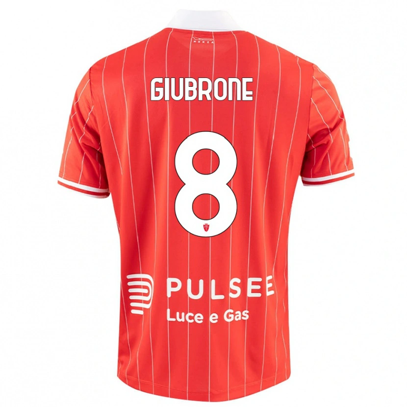 Danxen Niño Camiseta Mario Giubrone #8 Rojo Blanco 1ª Equipación 2025/26 La Camisa México
