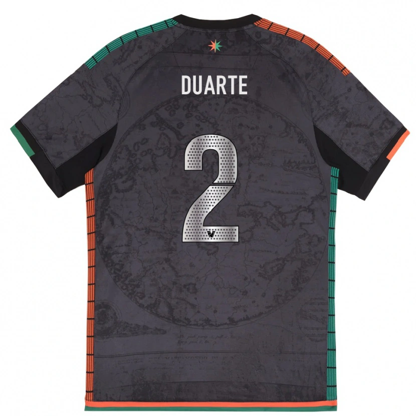 Danxen Niño Camiseta Marcia Duarte #2 Gris Oscuro 1ª Equipación 2025/26 La Camisa México