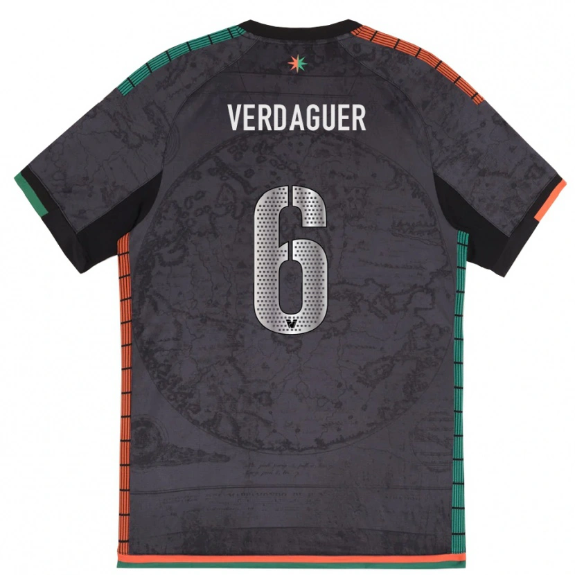 Danxen Niño Camiseta Judith Verdaguer #6 Gris Oscuro 1ª Equipación 2025/26 La Camisa México