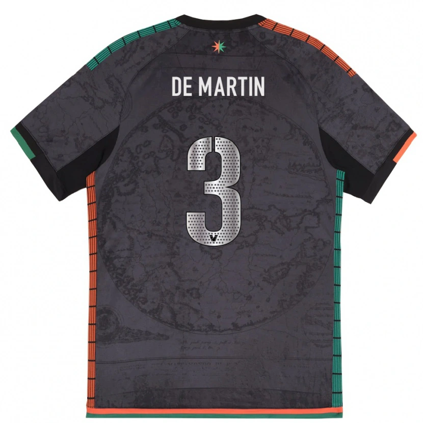 Danxen Niño Camiseta Lorenzo De Martin #3 Gris Oscuro 1ª Equipación 2025/26 La Camisa México