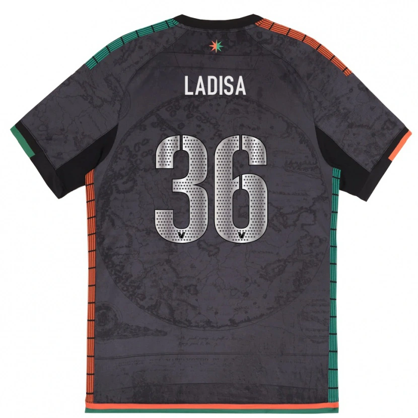 Danxen Niño Camiseta Marco Ladisa #36 Gris Oscuro 1ª Equipación 2025/26 La Camisa México