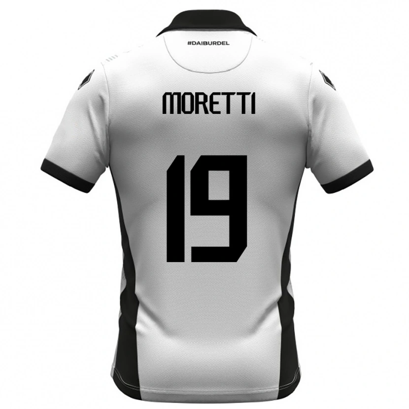 Danxen Niño Camiseta Noah Moretti #19 Blanco Negro Naranja 1ª Equipación 2025/26 La Camisa México