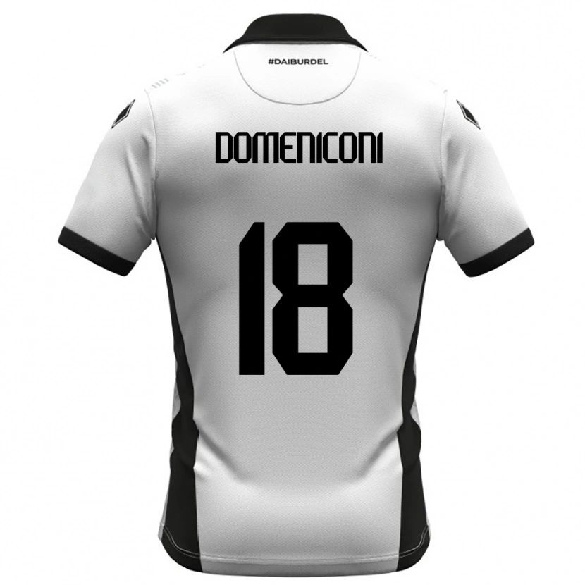 Danxen Niño Camiseta Riccardo Domeniconi #18 Blanco Negro Naranja 1ª Equipación 2025/26 La Camisa México