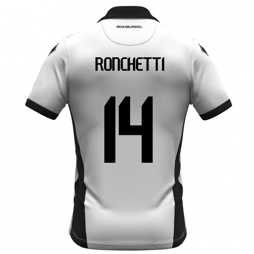 Danxen Niño Camiseta Filippo Ronchetti #14 Blanco Negro Naranja 1ª Equipación 2025/26 La Camisa México