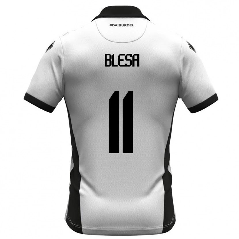 Danxen Niño Camiseta Jalen Blesa #11 Blanco Negro Naranja 1ª Equipación 2025/26 La Camisa México