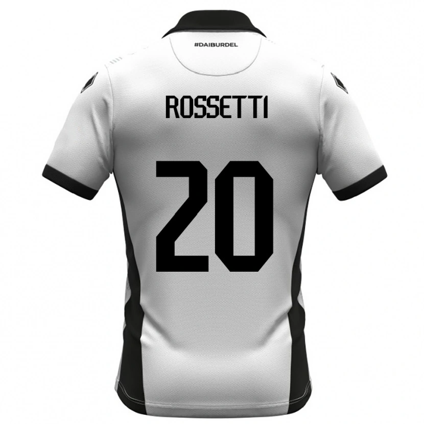 Danxen Niño Camiseta Maurizio Rossetti #20 Blanco Negro Naranja 1ª Equipación 2025/26 La Camisa México