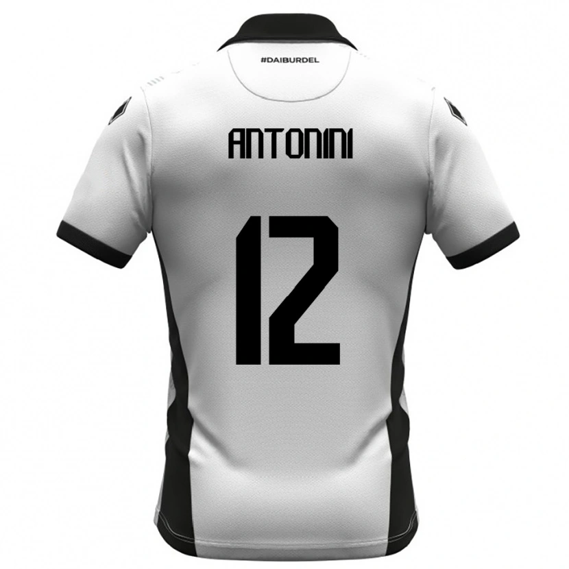 Danxen Niño Camiseta Francesco Antonini #12 Blanco Negro Naranja 1ª Equipación 2025/26 La Camisa México