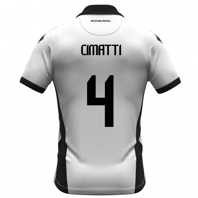 Danxen Niño Camiseta Edoardo Cimatti #4 Blanco Negro Naranja 1ª Equipación 2025/26 La Camisa México