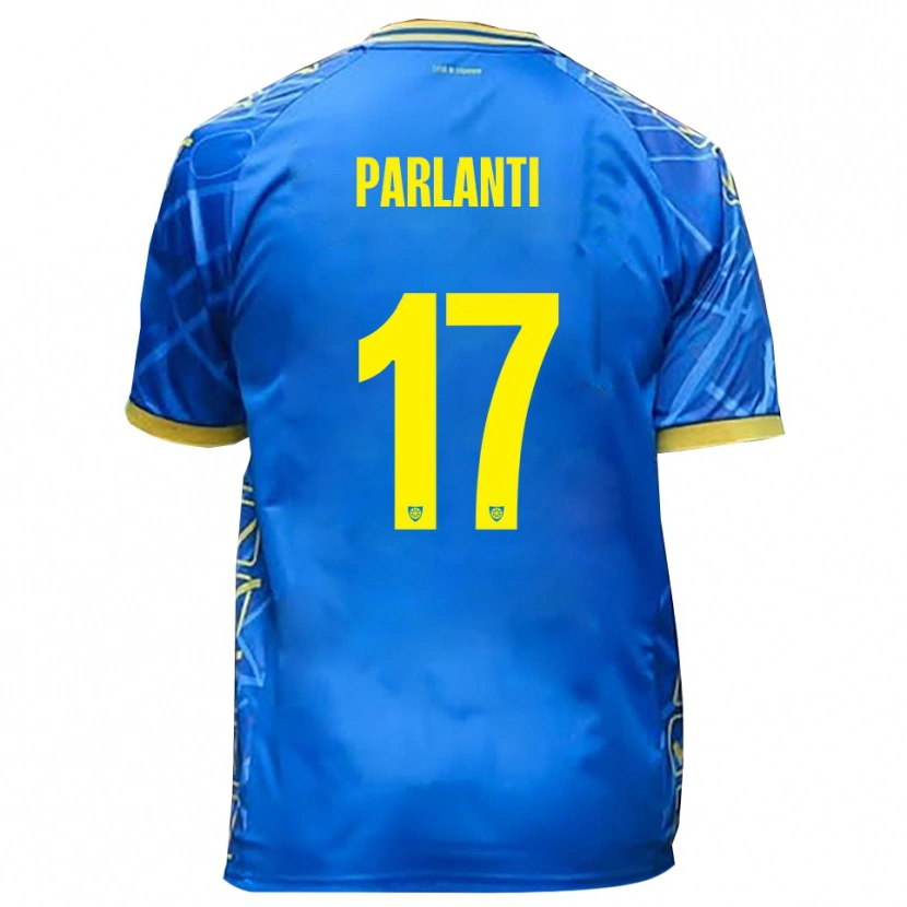 Danxen Niño Camiseta Gabriele Parlanti #17 Azul Cielo Amarillo 1ª Equipación 2025/26 La Camisa México