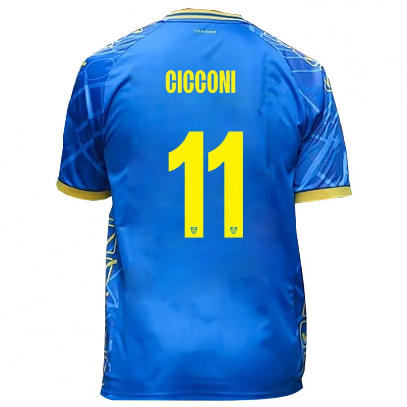 Danxen Niño Camiseta Manuel Cicconi #11 Azul Cielo Amarillo 1ª Equipación 2025/26 La Camisa México