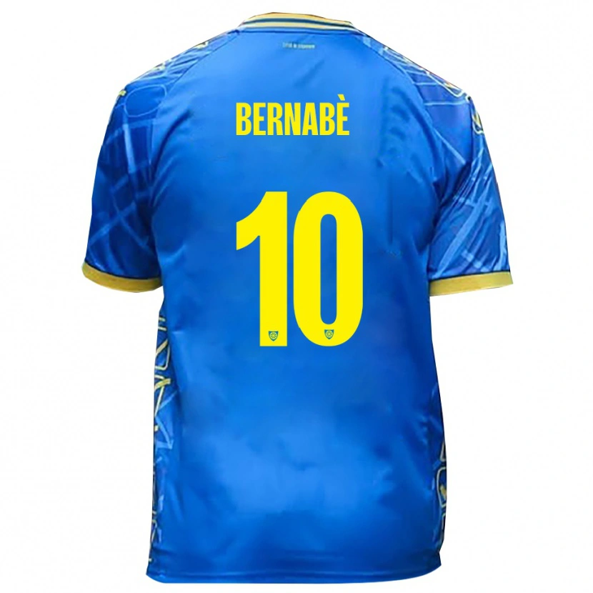 Danxen Niño Camiseta Giacomo Bernabè #10 Azul Cielo Amarillo 1ª Equipación 2025/26 La Camisa México