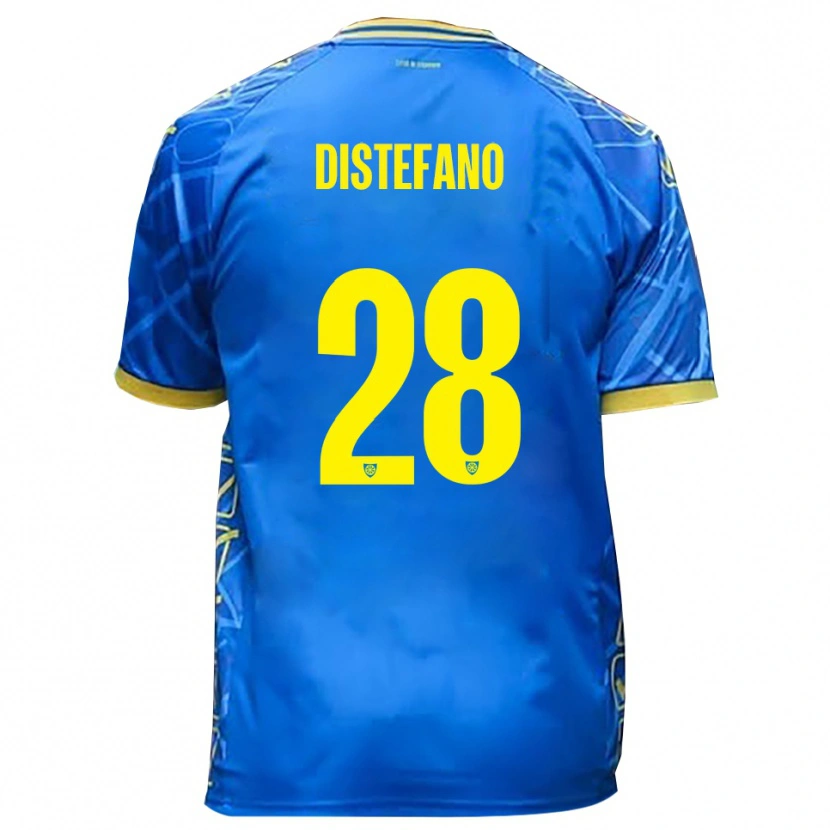 Danxen Niño Camiseta Filippo Distefano #28 Azul Cielo Amarillo 1ª Equipación 2025/26 La Camisa México