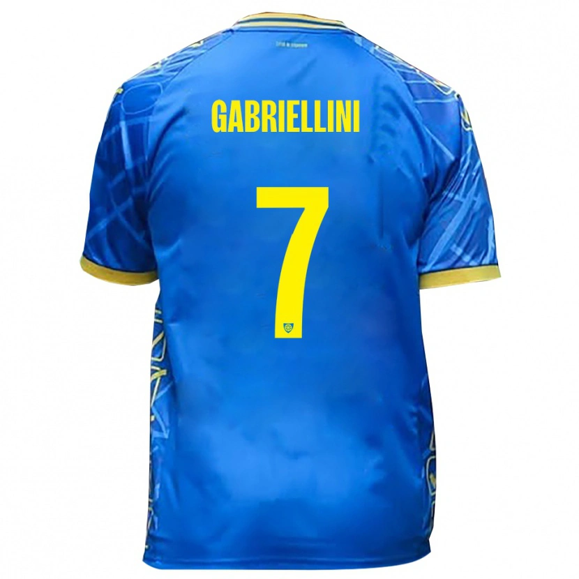 Danxen Niño Camiseta Emanuele Gabriellini #7 Azul Cielo Amarillo 1ª Equipación 2025/26 La Camisa México