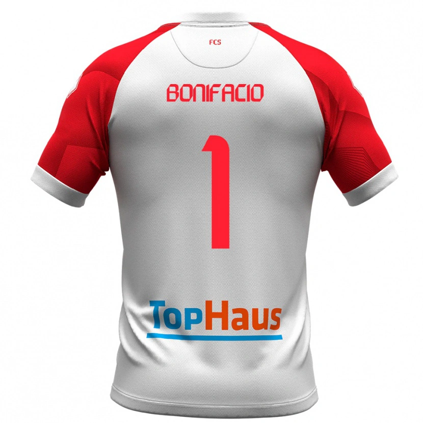 Danxen Niño Camiseta Lorenzo Bonifacio #1 Blanco Rojo 1ª Equipación 2025/26 La Camisa México