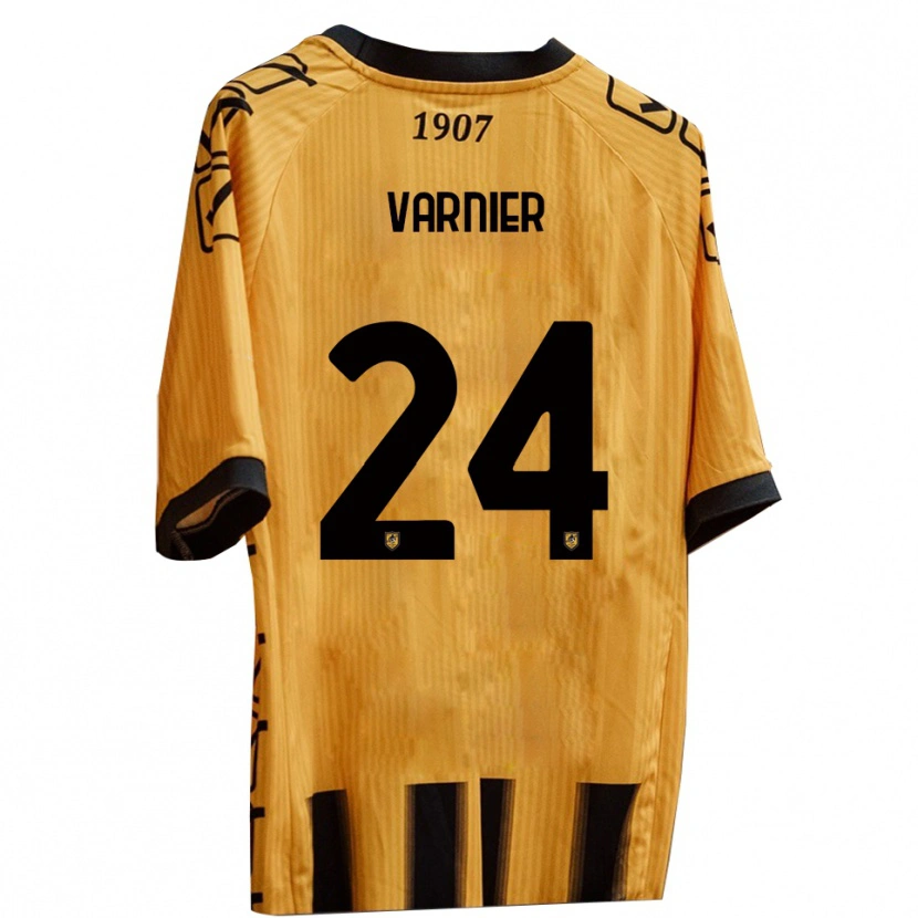 Danxen Niño Camiseta Marco Varnier #24 Amarillo Negro 1ª Equipación 2025/26 La Camisa México
