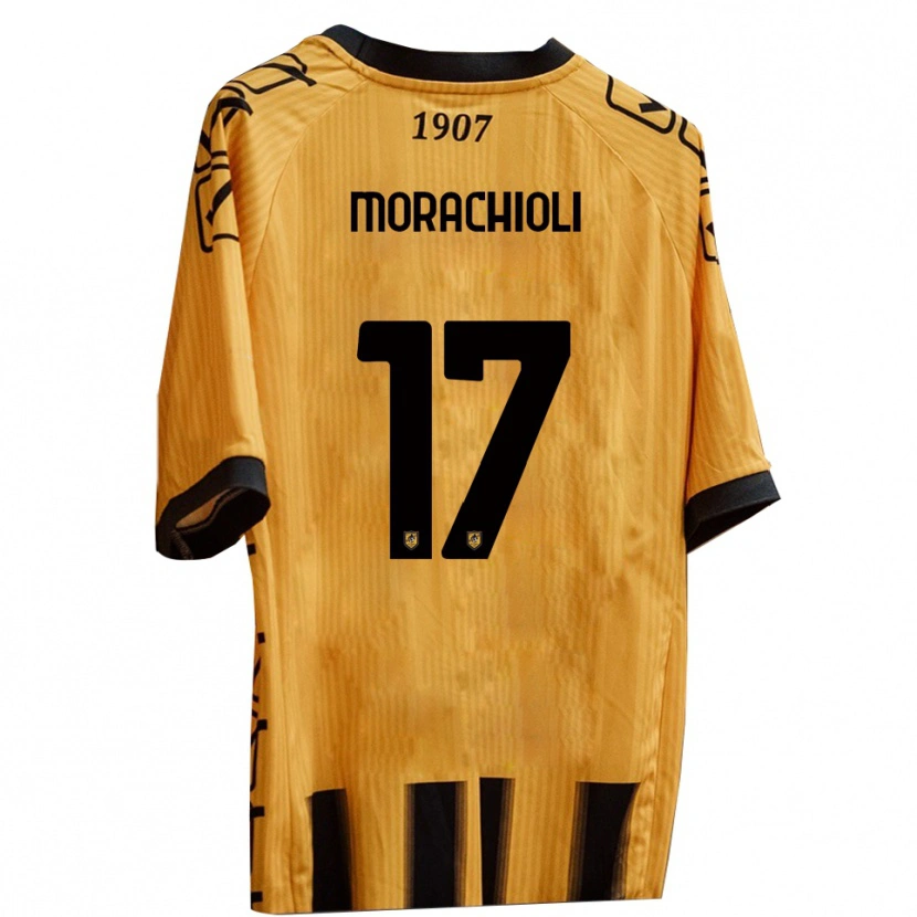 Danxen Niño Camiseta Gregorio Morachioli #17 Amarillo Negro 1ª Equipación 2025/26 La Camisa México
