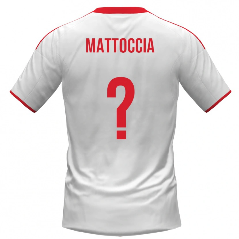 Danxen Niño Camiseta Riccardo Mattoccia #0 Blanco Rojo 1ª Equipación 2025/26 La Camisa México