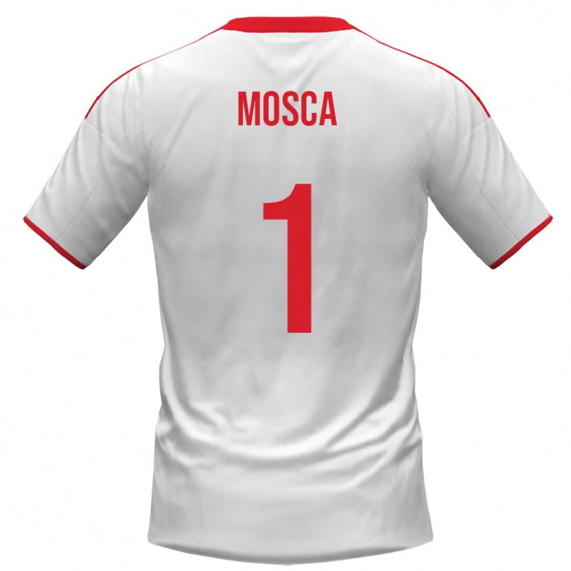 Danxen Niño Camiseta Lorenzo Mosca #1 Blanco Rojo 1ª Equipación 2025/26 La Camisa México