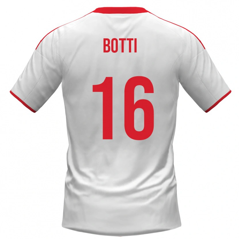 Danxen Niño Camiseta Federico Botti #16 Blanco Rojo 1ª Equipación 2025/26 La Camisa México