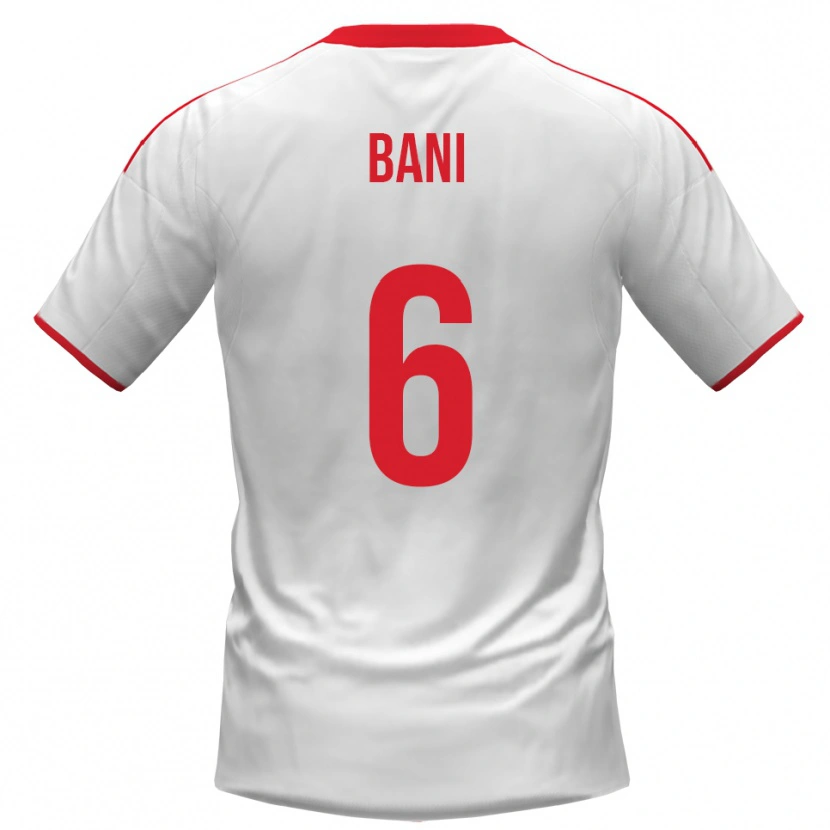 Danxen Niño Camiseta Cristiano Bani #6 Blanco Rojo 1ª Equipación 2025/26 La Camisa México