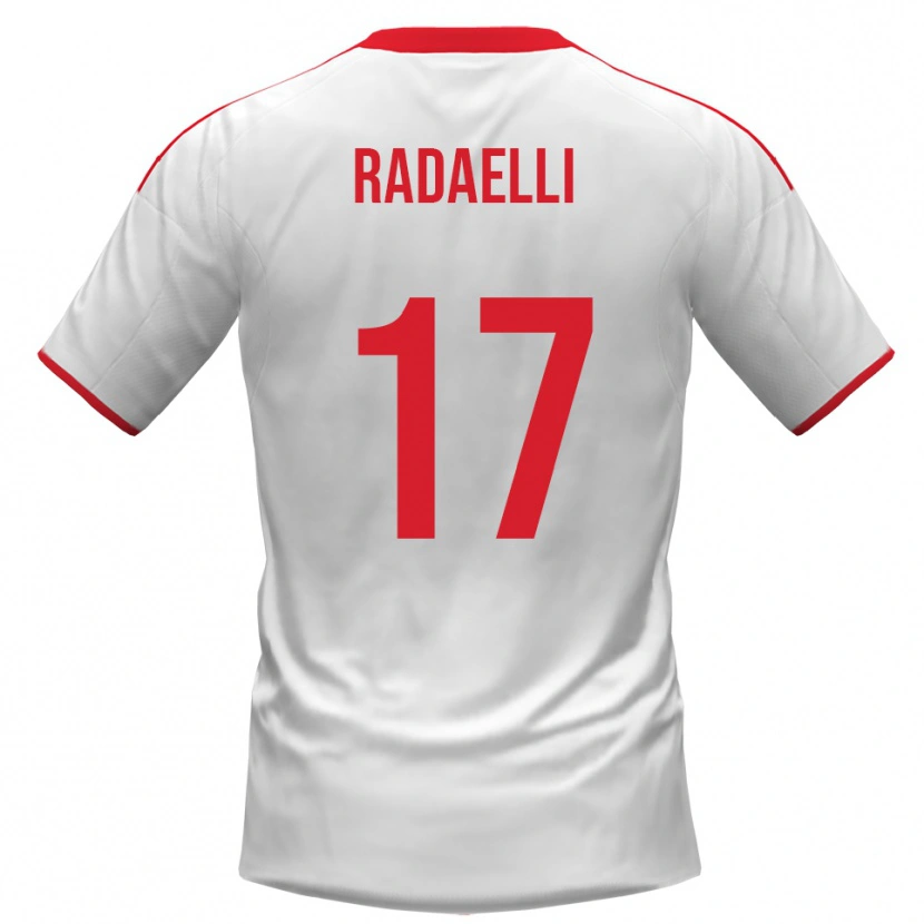 Danxen Niño Camiseta Nicolò Radaelli #17 Blanco Rojo 1ª Equipación 2025/26 La Camisa México