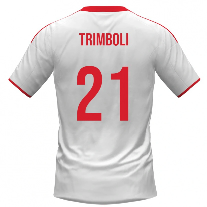 Danxen Niño Camiseta Simone Trimboli #21 Blanco Rojo 1ª Equipación 2025/26 La Camisa México