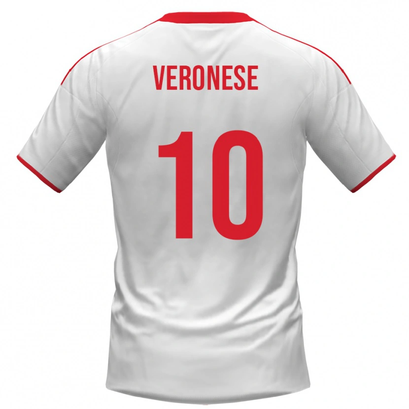 Danxen Niño Camiseta Filippo Veronese #10 Blanco Rojo 1ª Equipación 2025/26 La Camisa México