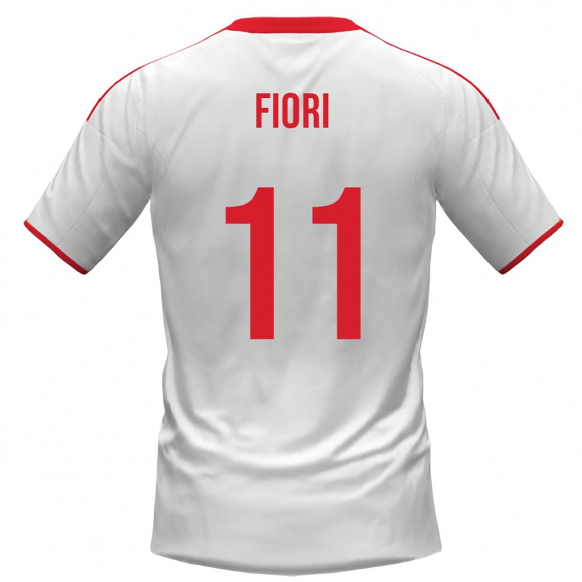 Danxen Niño Camiseta Antonio Fiori #11 Blanco Rojo 1ª Equipación 2025/26 La Camisa México
