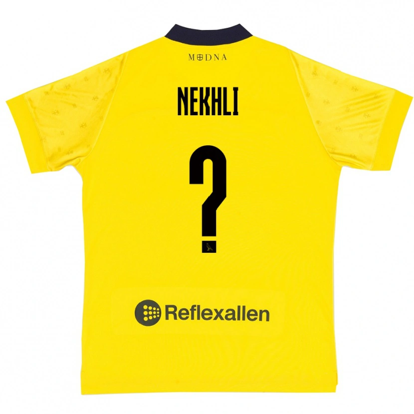 Danxen Niño Camiseta Adam Nekhli #0 Amarillo Marino 1ª Equipación 2025/26 La Camisa México