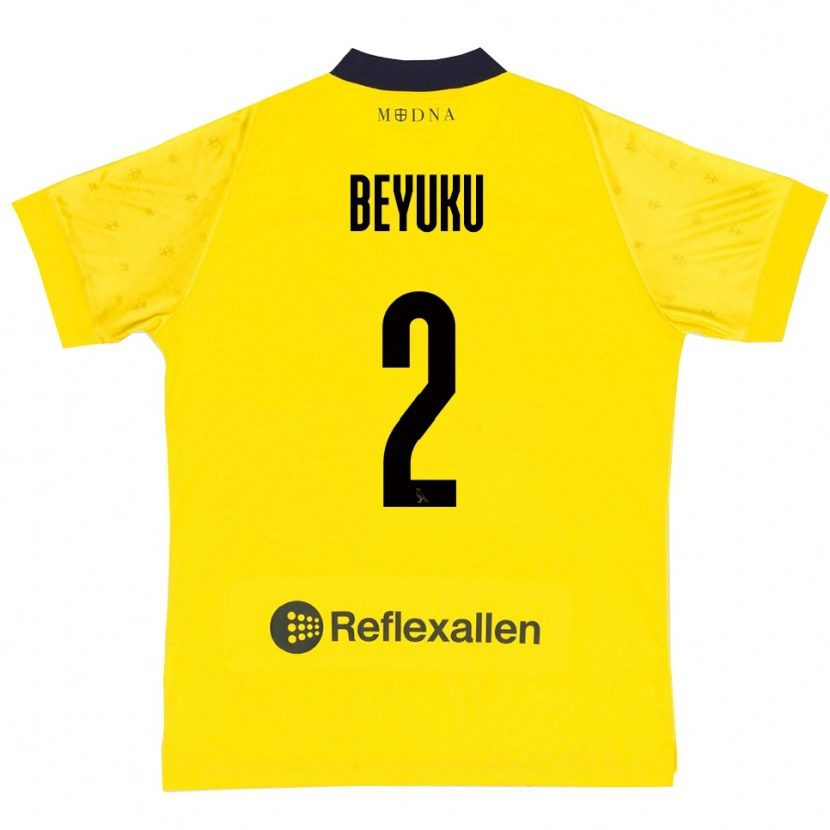 Danxen Niño Camiseta Gady Beyuku #2 Amarillo Marino 1ª Equipación 2025/26 La Camisa México