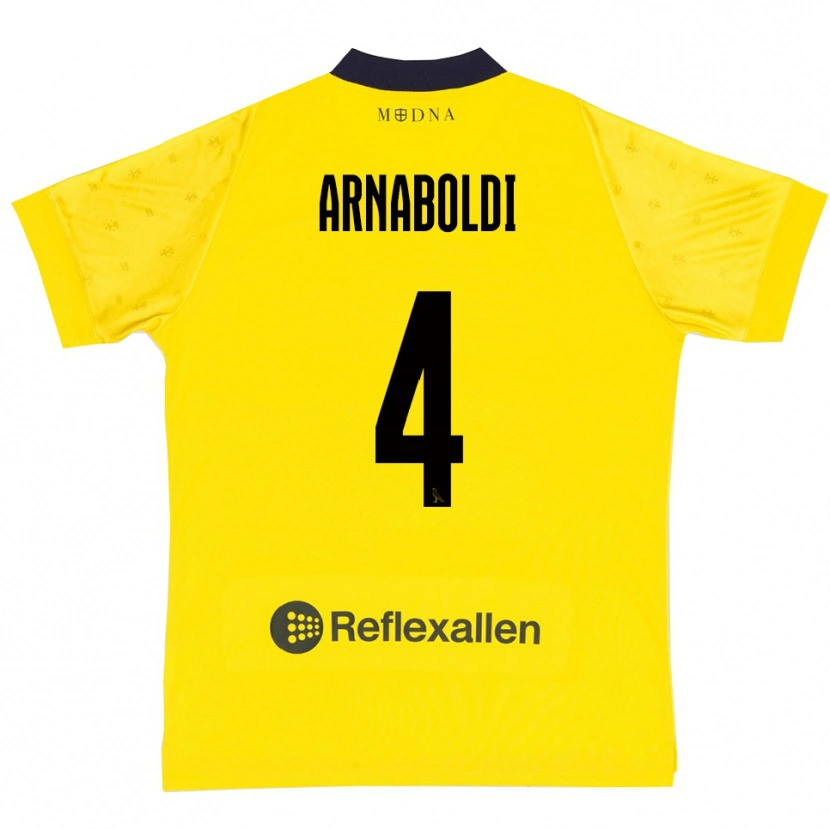 Danxen Niño Camiseta Pietro Arnaboldi #4 Amarillo Marino 1ª Equipación 2025/26 La Camisa México