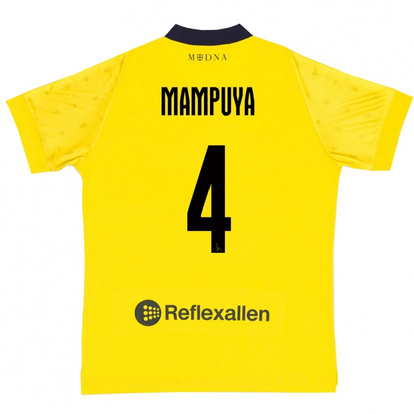 Danxen Niño Camiseta Donel Mampuya #4 Amarillo Marino 1ª Equipación 2025/26 La Camisa México